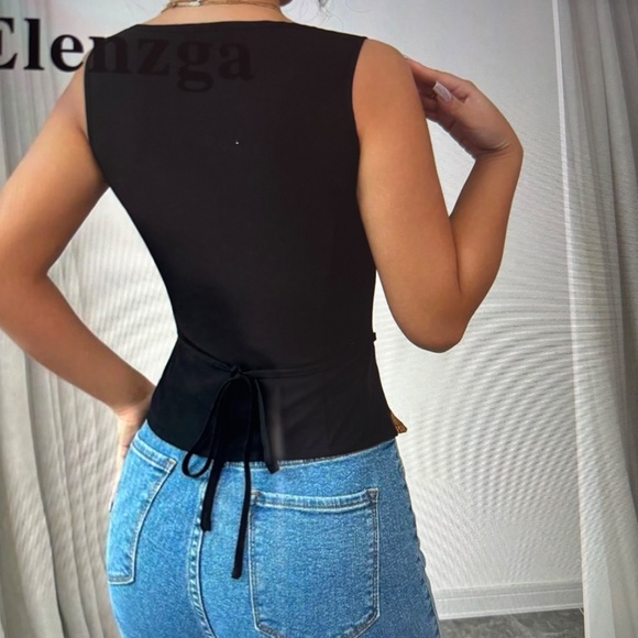 FRONT BUTTON VEST - Picture 3 of 4